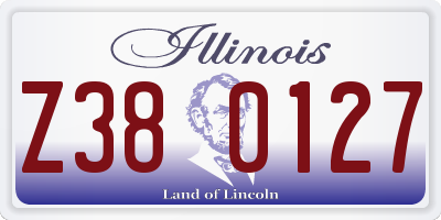 IL license plate Z380127