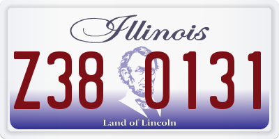 IL license plate Z380131