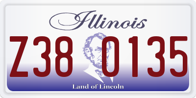 IL license plate Z380135