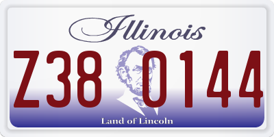 IL license plate Z380144