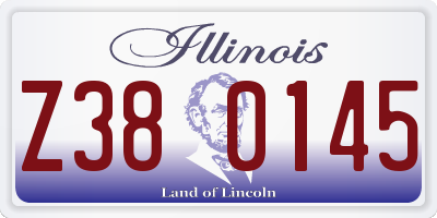 IL license plate Z380145