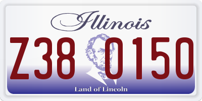 IL license plate Z380150