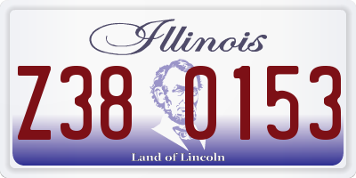 IL license plate Z380153