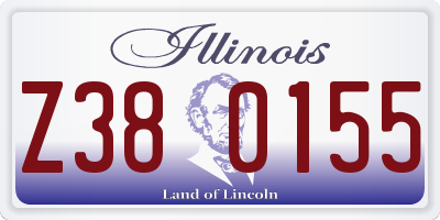 IL license plate Z380155
