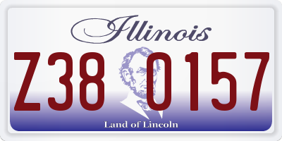 IL license plate Z380157