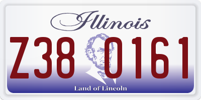 IL license plate Z380161