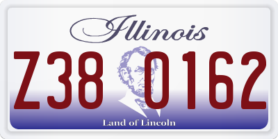 IL license plate Z380162