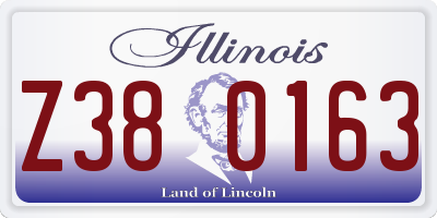 IL license plate Z380163