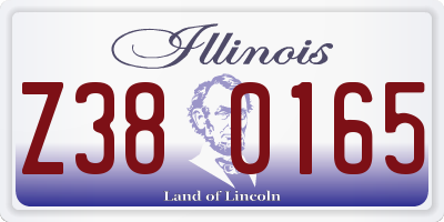 IL license plate Z380165