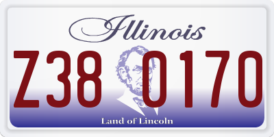 IL license plate Z380170