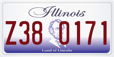 IL license plate Z380171