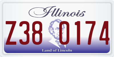 IL license plate Z380174