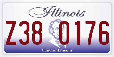 IL license plate Z380176