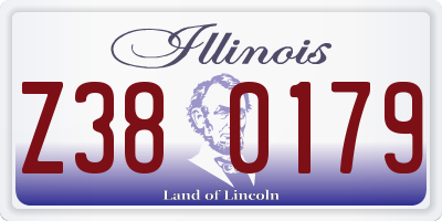 IL license plate Z380179