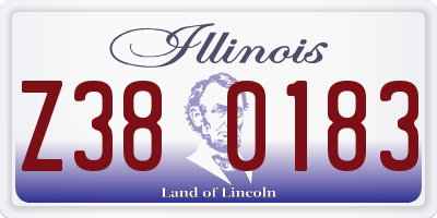 IL license plate Z380183