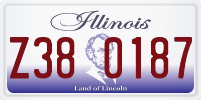IL license plate Z380187