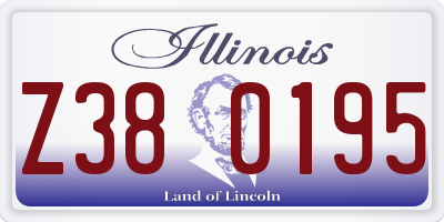 IL license plate Z380195