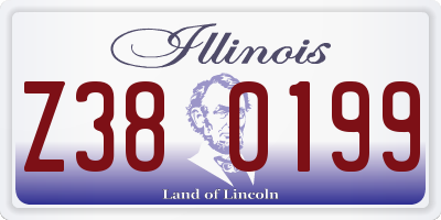 IL license plate Z380199