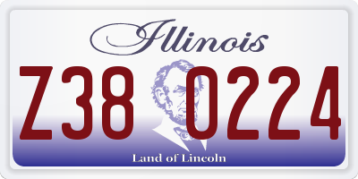 IL license plate Z380224
