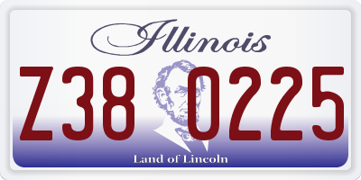 IL license plate Z380225