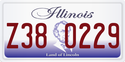 IL license plate Z380229