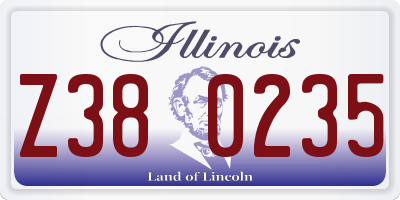 IL license plate Z380235