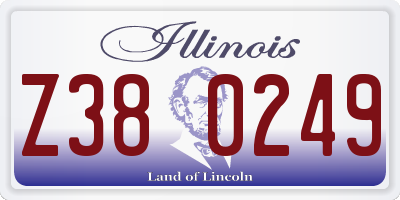 IL license plate Z380249