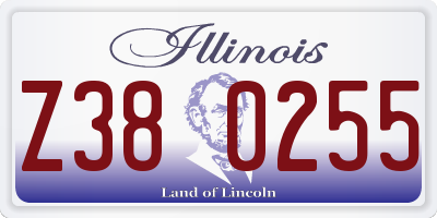 IL license plate Z380255