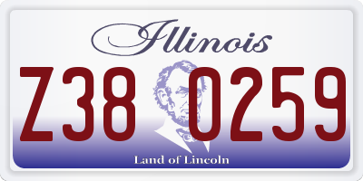 IL license plate Z380259