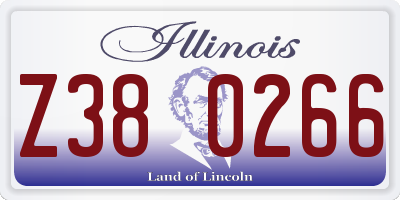 IL license plate Z380266