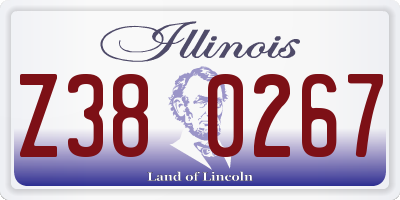 IL license plate Z380267