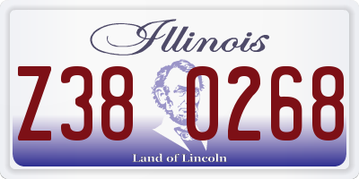 IL license plate Z380268