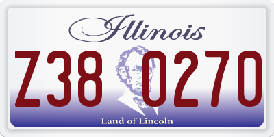 IL license plate Z380270