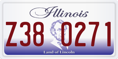 IL license plate Z380271