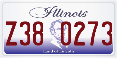 IL license plate Z380273