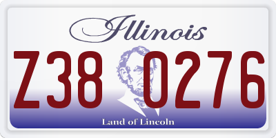 IL license plate Z380276