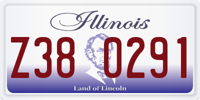 IL license plate Z380291