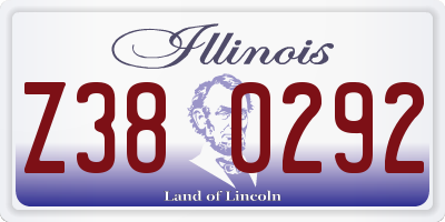 IL license plate Z380292