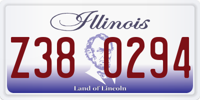 IL license plate Z380294