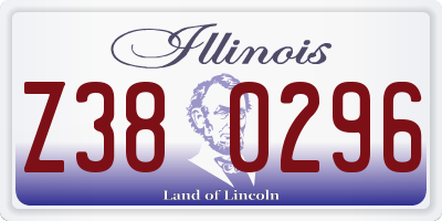 IL license plate Z380296