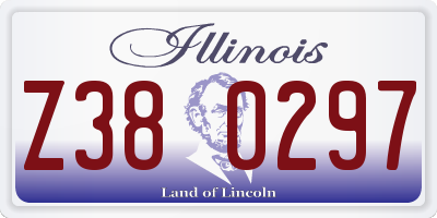 IL license plate Z380297