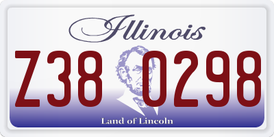IL license plate Z380298