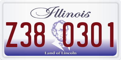 IL license plate Z380301