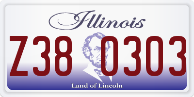 IL license plate Z380303