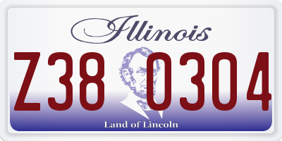 IL license plate Z380304