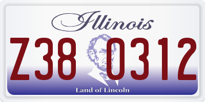 IL license plate Z380312