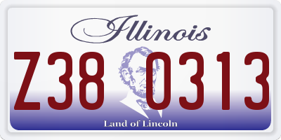IL license plate Z380313