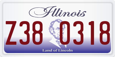 IL license plate Z380318