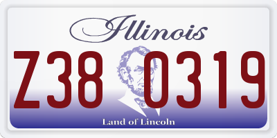 IL license plate Z380319