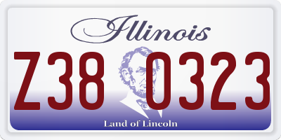 IL license plate Z380323